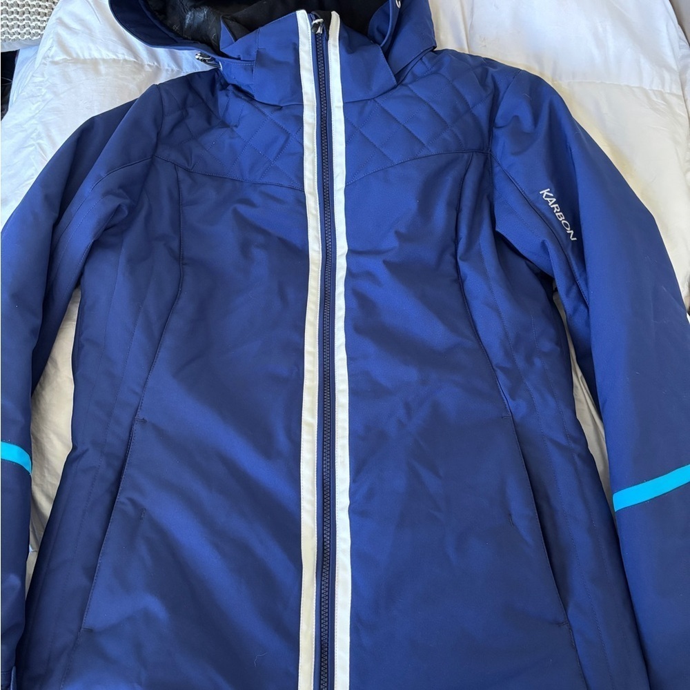 Karbonbold blue & Aqua ski Jacket worn once women’s size 12